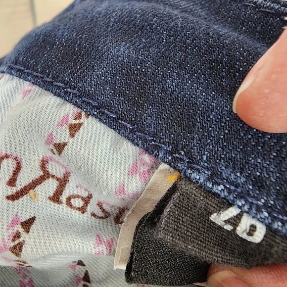 William Rast Lisa Long Jean Short Jort Dark Wash Size 26 Y2K Streetwear - Picture 14 of 15